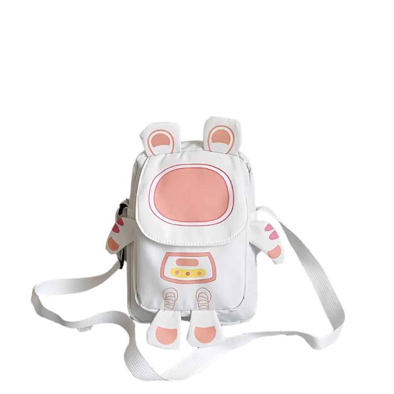 Lightweight Cartoon Crossbody Bag For Students - Purple