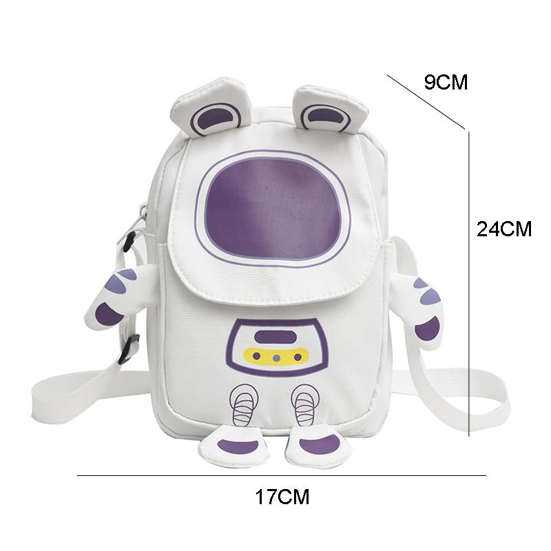 Lightweight Cartoon Crossbody Bag For Students - Purple 3