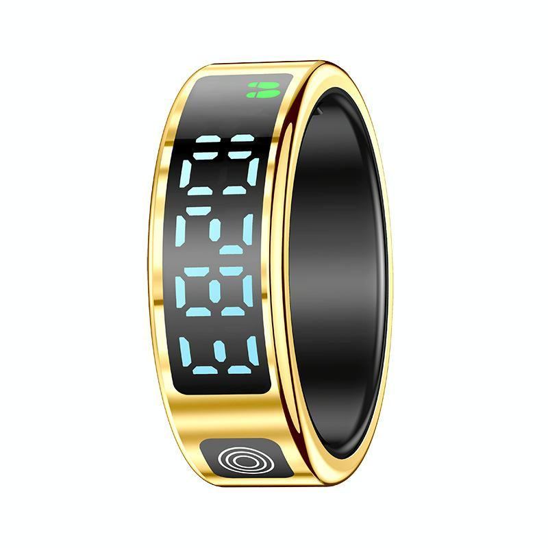 Smart Ring Size 8 Hand Gestures Control Health Monitoring Sports Modes - Gold 13