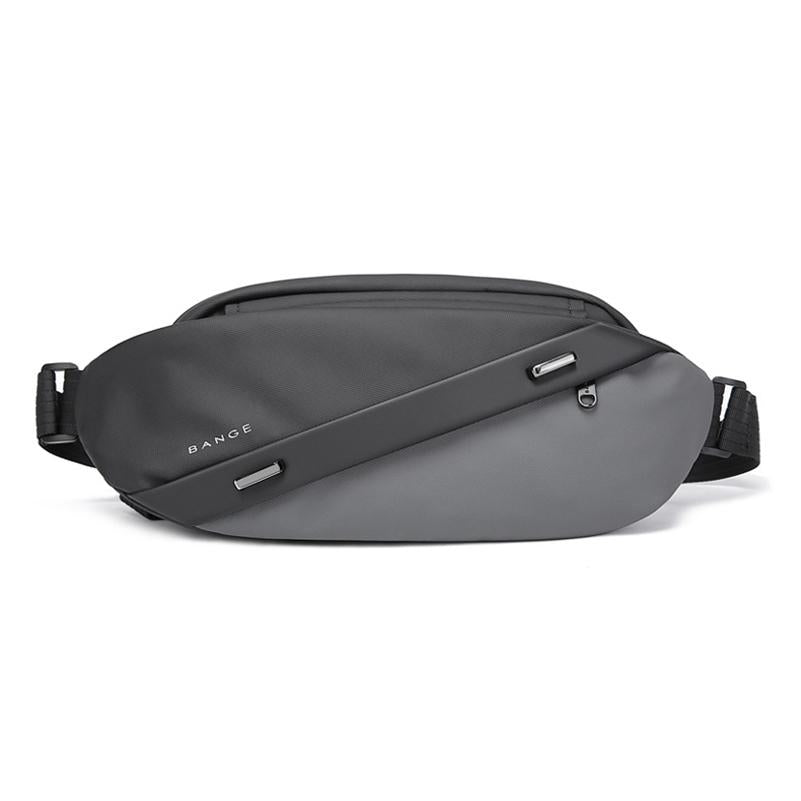 Waterproof Men Business Chest Bag Functional Messenger Bag - Grey 3