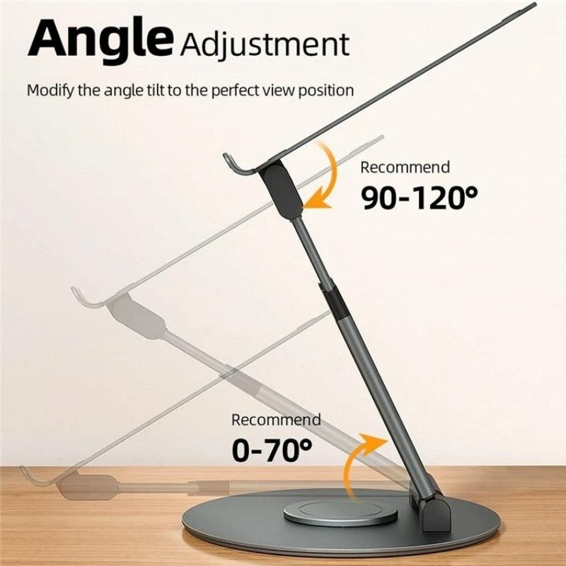 Adjustable 360 Degree Rotating Laptop Stand for 10-17 Inch Devices - Grey 6