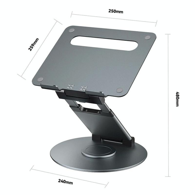 Adjustable 360 Degree Rotating Laptop Stand for 10-17 Inch Devices - Grey 9