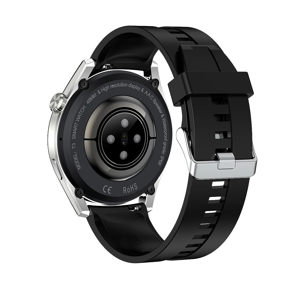 Waterproof Silicone Smartwatch With Colour Display - Silver 4