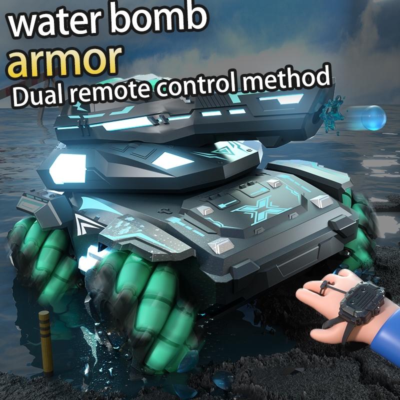 Stunt Water Bomb Battle Armor Rc Car - 2.4g Dual Control - Red - Single Control 7