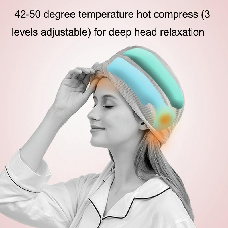 Air Wave Head Massager With Heating & Airbag Compression - Grey 5