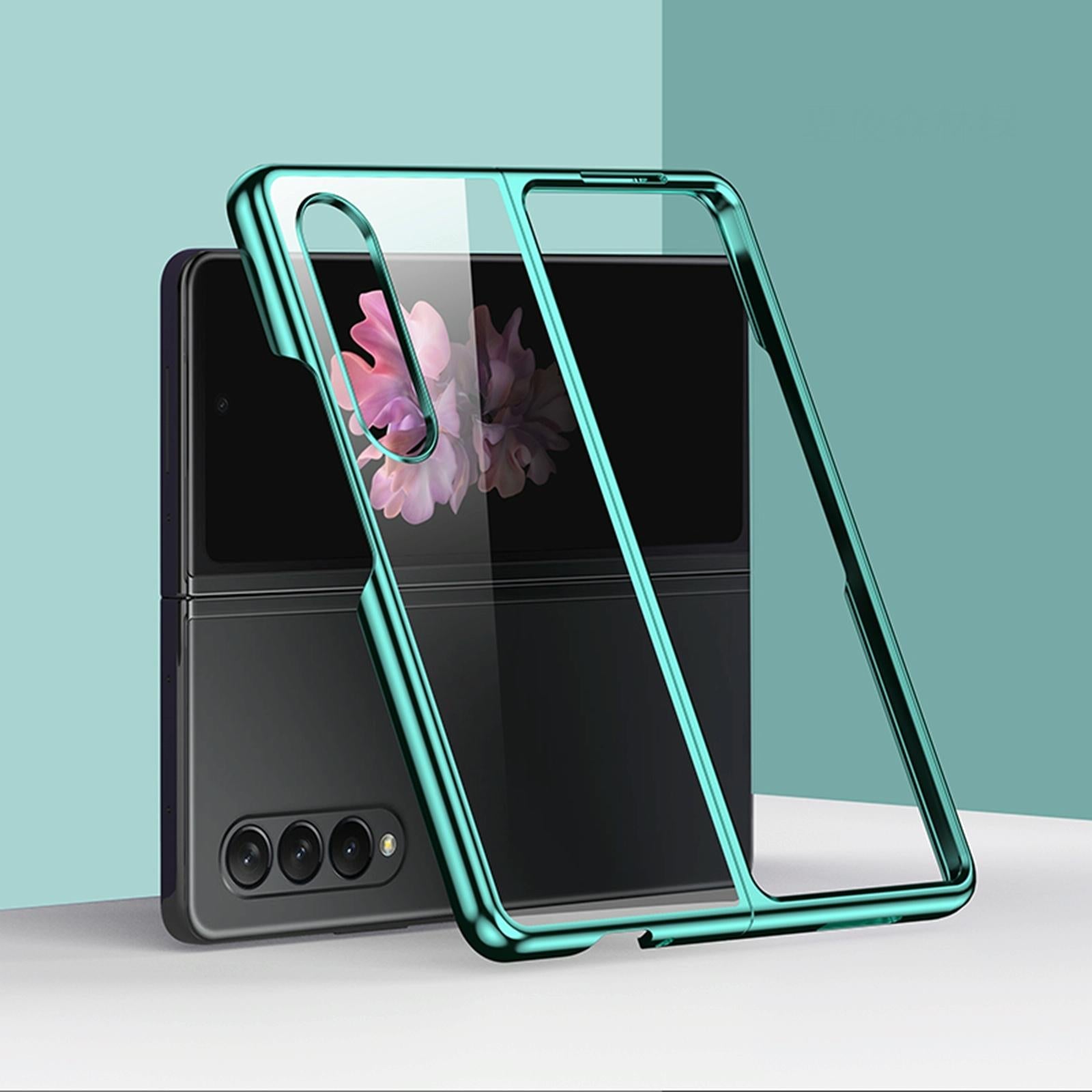 For Samsung Galaxy Z Fold4 5G Shockproof Electroplated Case Samsung Fold 4 - Gold 11
