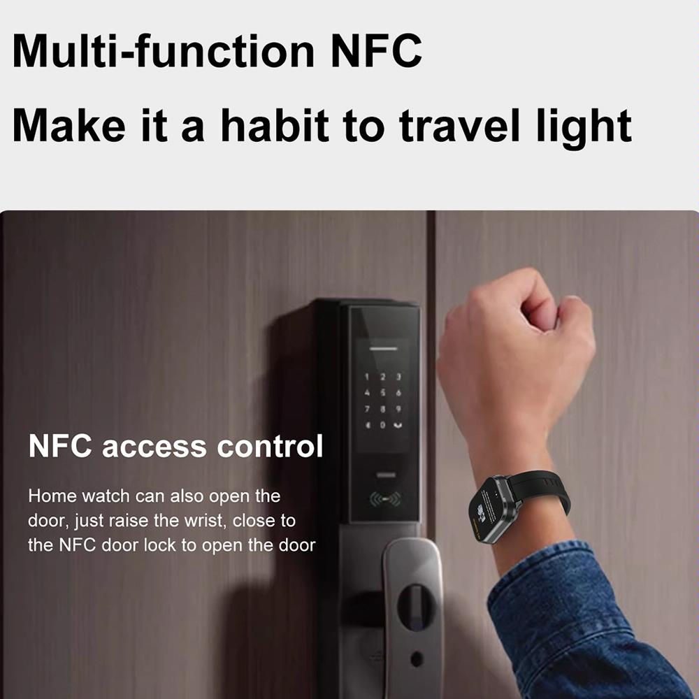 2.01 Inch 2 In 1 Bluetooth Earphone Smart Watch With Nfc & Steel Strap - Space Grey 14