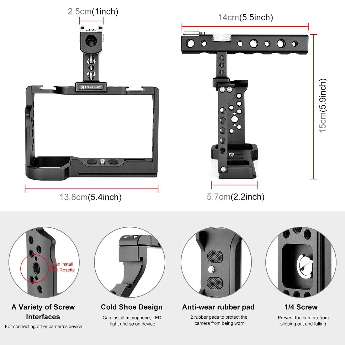 Video Camera Cage With Handle for Sony Alpha 7C 4
