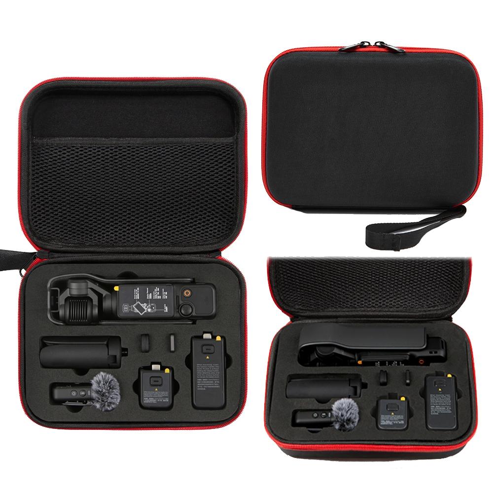 Dji Pocket 3 Camera Handbag - Storage Bag - Black Shell Red Inner 11