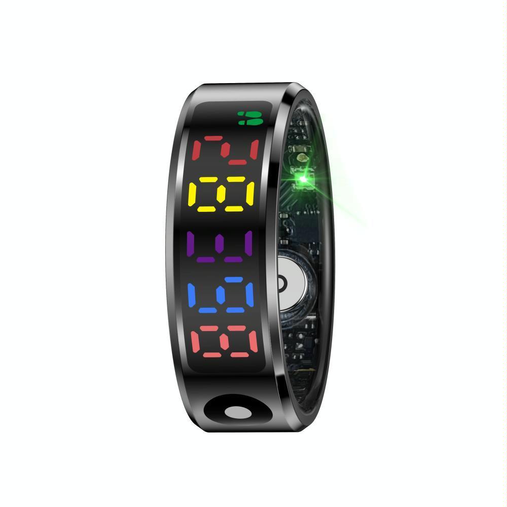 Smart Ring Heart Rate Blood Oxygen Sleep Sports Size 9 - Gold 12