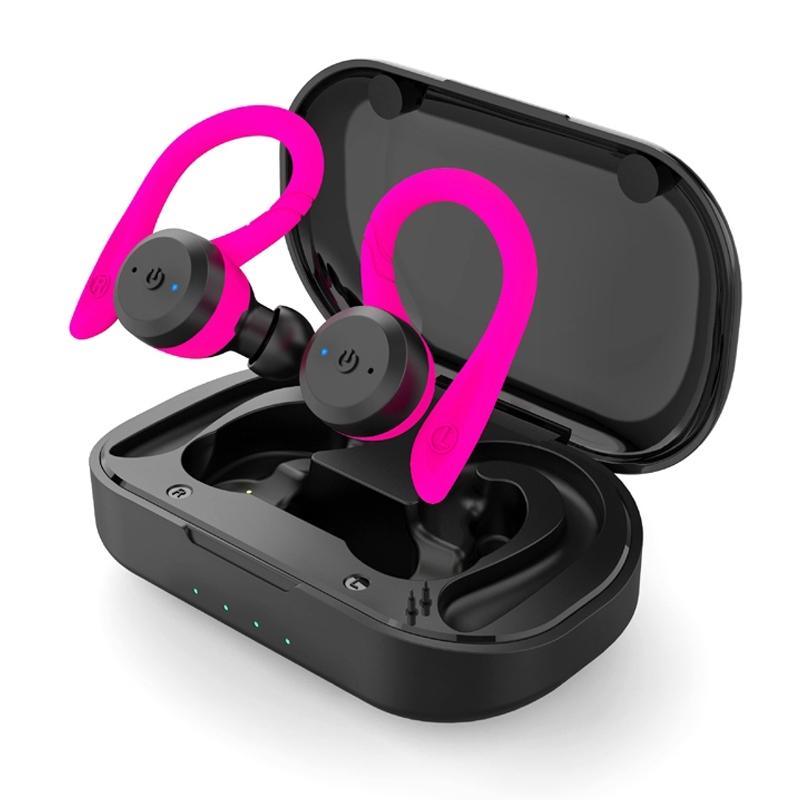 Waterproof Tws Wireless Earphones for Sports - Ear-mounted - Fluorescent Green 10