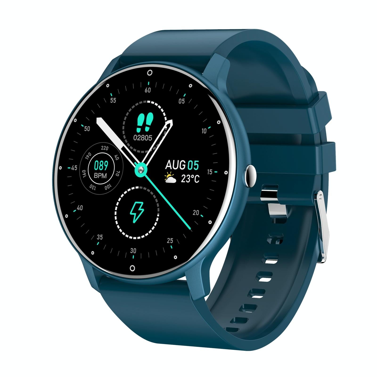 Smart Watch With Heart / Bp / Oxygen / Sleep Monitoring - Ip67 Waterproof - Blue 11