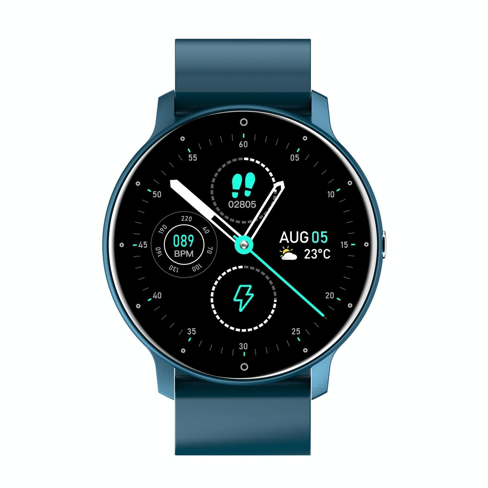 Smart Watch With Heart / Bp / Oxygen / Sleep Monitoring - Ip67 Waterproof - Blue 12
