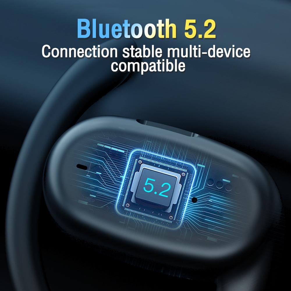 Wireless Single Ear Bluetooth Earphone - Hanging Ear Design - White 13