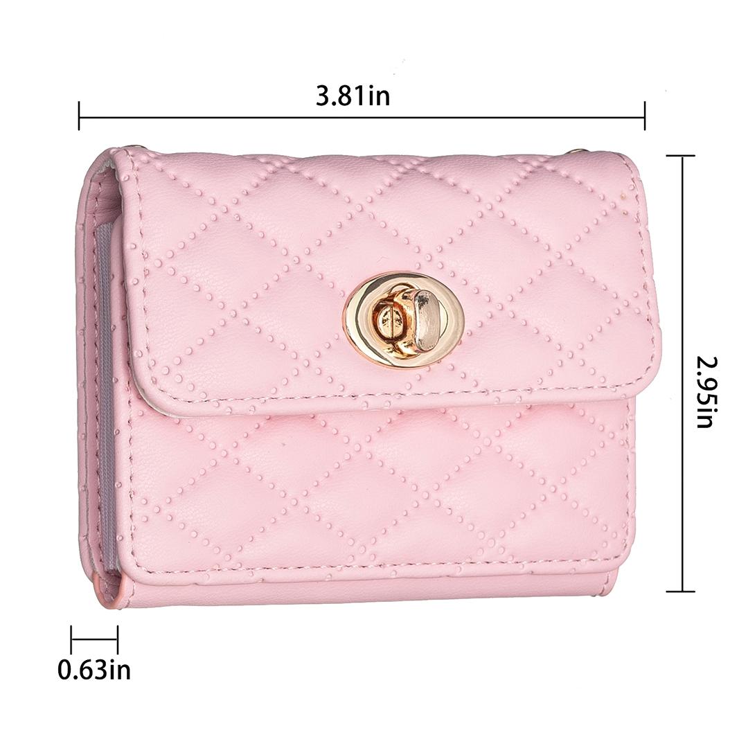 Horizontal Card Bag Mobile Phone Back Sticker With Metal Buckle - Pink 3