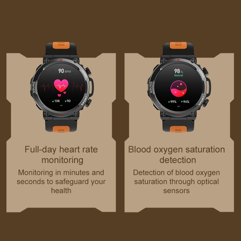 Waterproof Smart Watch With Heart Rate & Sleep Monitoring - Blue 4