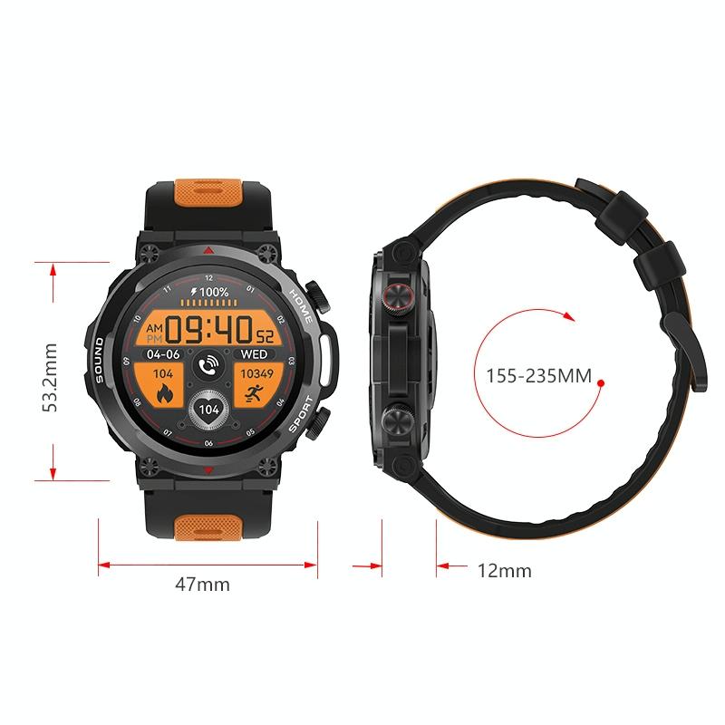 Waterproof Smart Watch With Heart Rate & Sleep Monitoring - Blue 8
