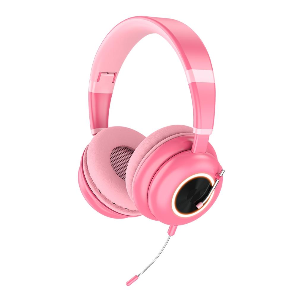 Foldable Wireless Headset With Mic Ke-29 - Pink 10