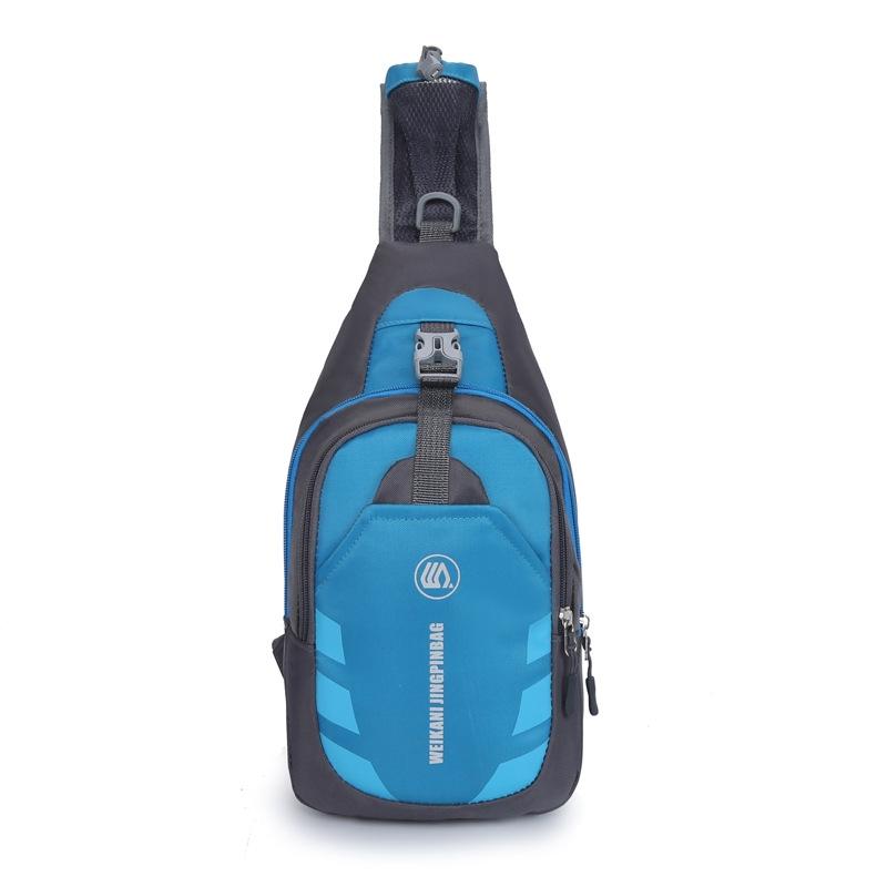 Blue Single Shoulder Mini Chest Bag For Outdoor Sports