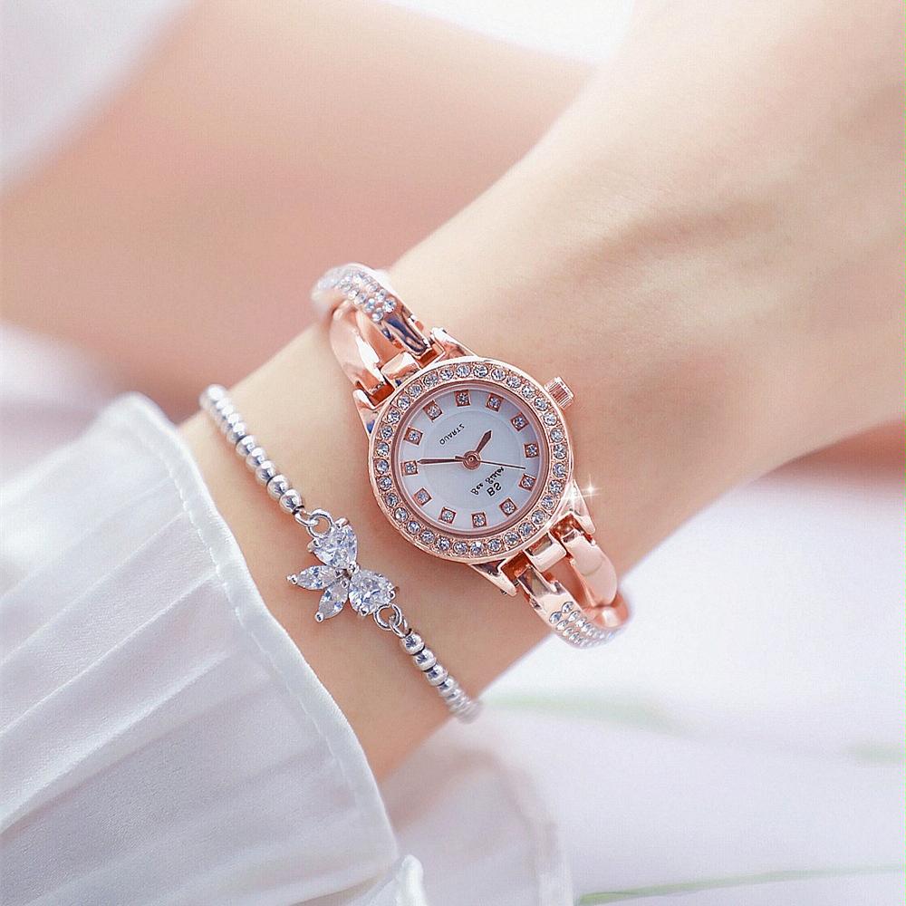 Women Butterfly Cross Diamond Bracelet Watch - Full - Silver 3