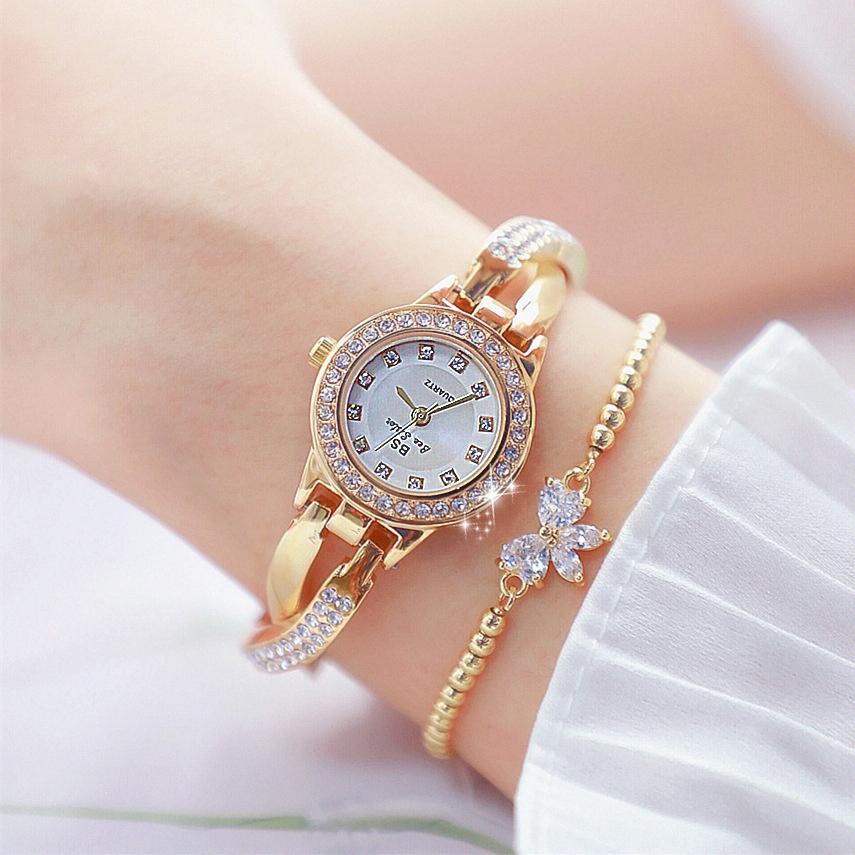 Women Butterfly Cross Diamond Bracelet Watch - Full - Silver 10