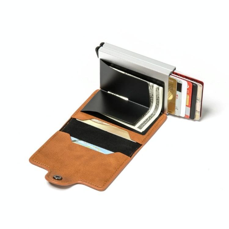 Automatic Pop Up Rfid Metal Card Holder - Blue 5