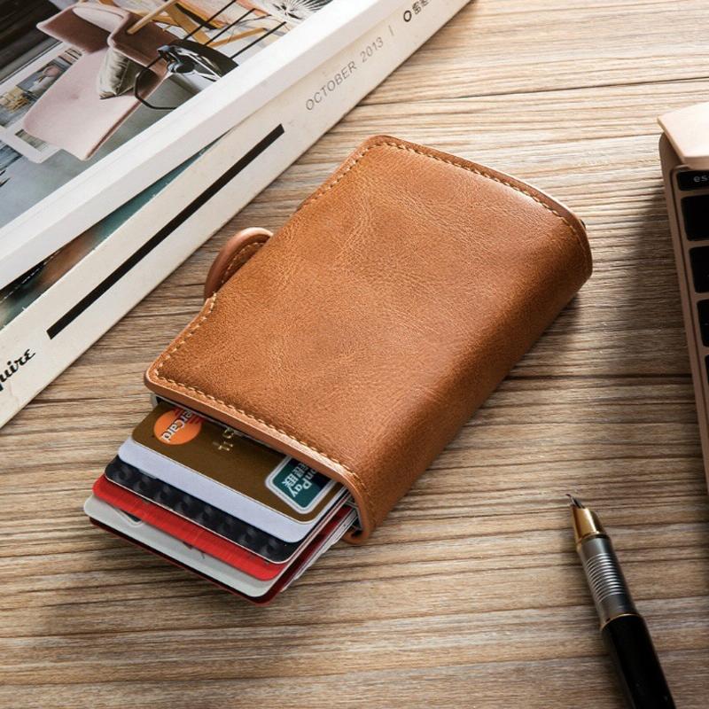 Automatic Pop Up Rfid Metal Card Holder - Blue 7