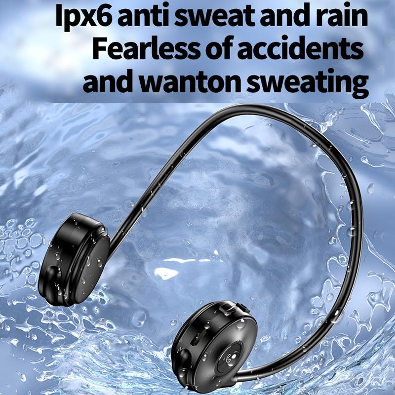Bone Conduction Bluetooth Earphones with Stereo Vibration Speaker - Pink 7