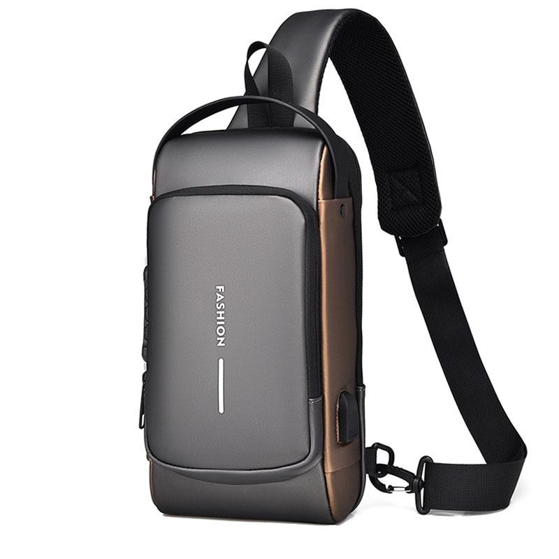 Waterproof Usb Crossbody Backpack For Sports - Black 14