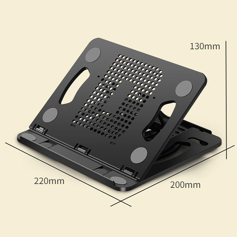 Adjustable Laptop Cooling Stand - Foldable Design - White 4