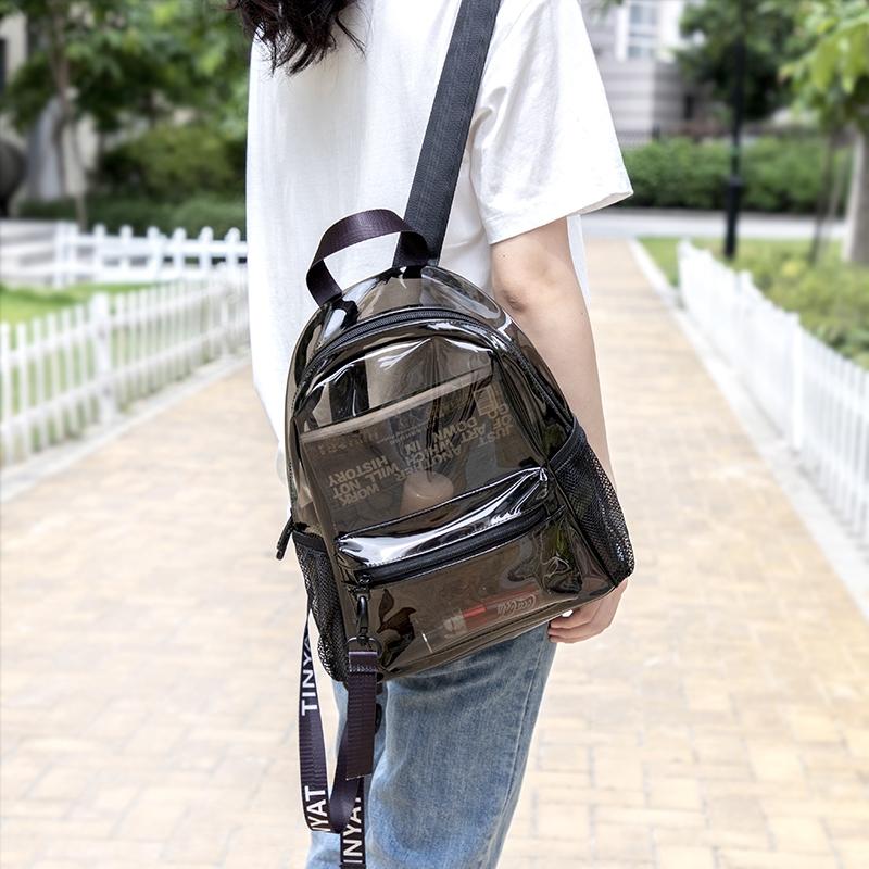 Women Waterproof Pvc Backpack - Black 8