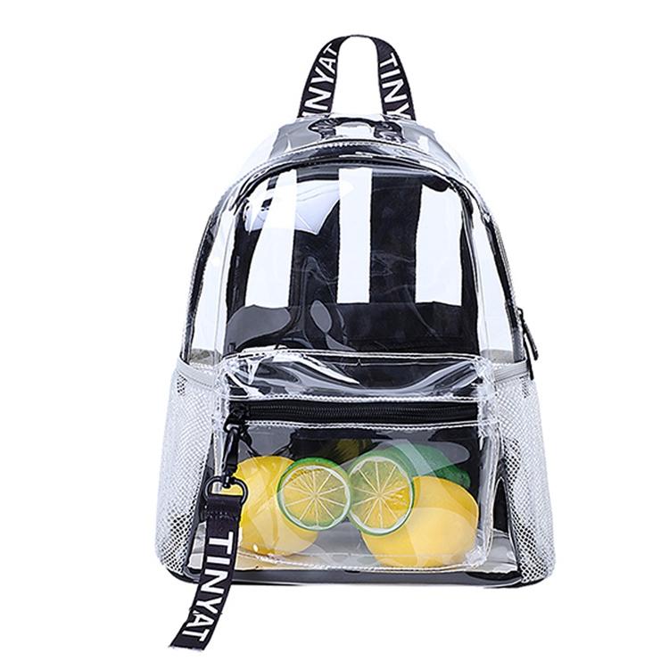 Women Waterproof Pvc Backpack - Black 12
