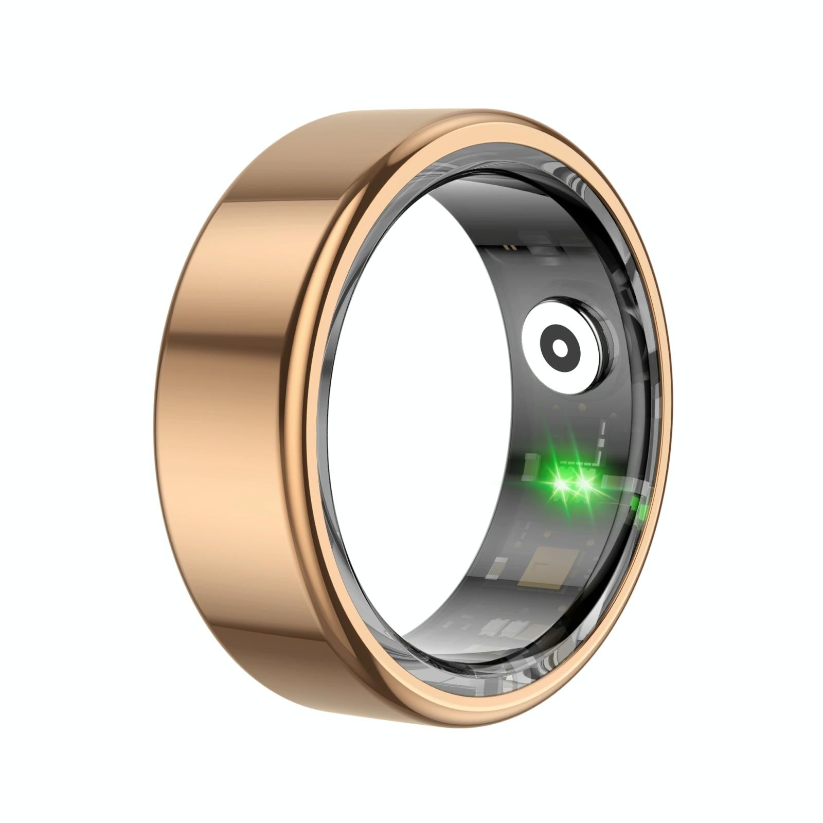 Smart Ring With Heart Rate Blood Oxygen Sleep Monitoring & Sports Modes - Size 9 - Gold 3