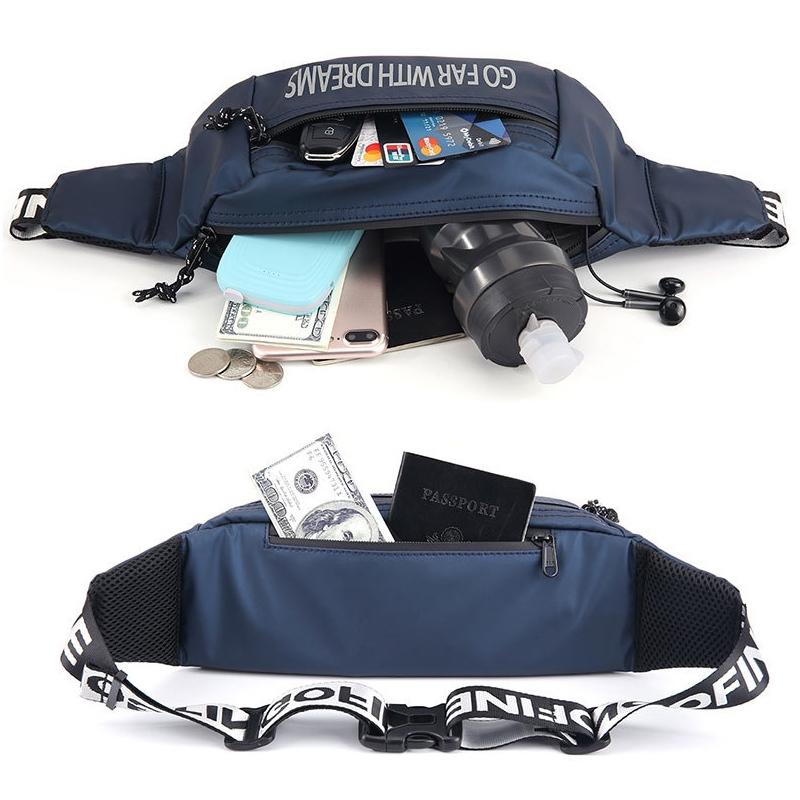 Multi Function Outdoor Waist Crossbody Chest Bag For Mobile Phones - Dark Blue 4