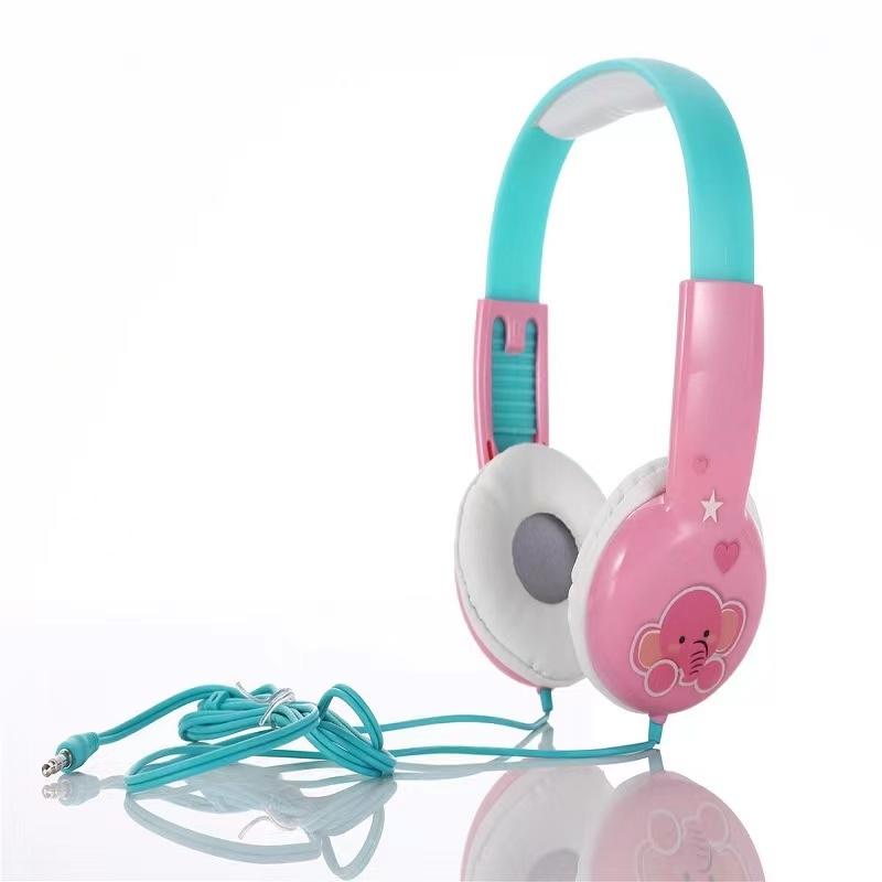 Portable Children'S Wired Headphones - Black Yellow 9