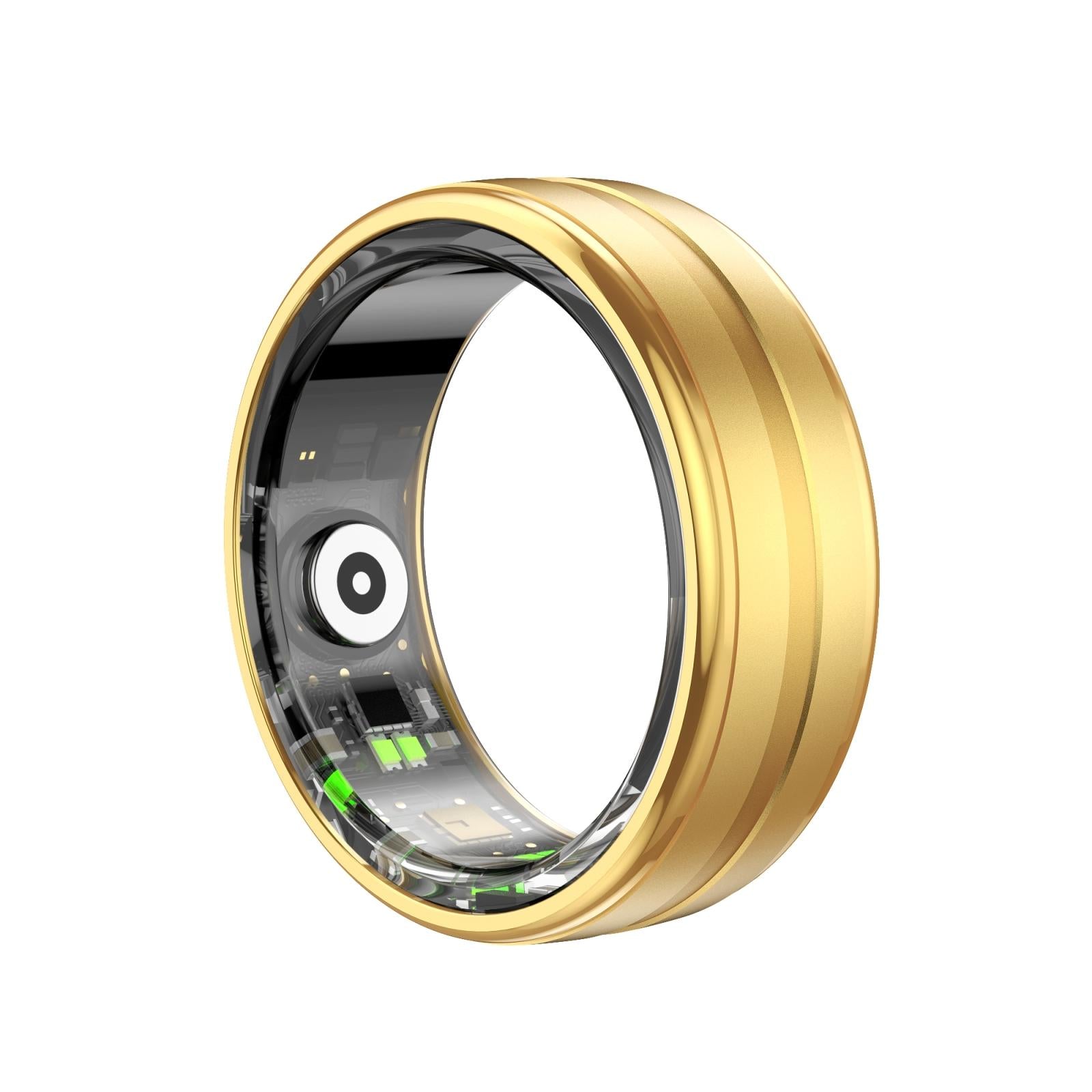 Smart Ring With Heart Rate Blood Oxygen & Sleep Monitoring - Size 10 - Gold 3