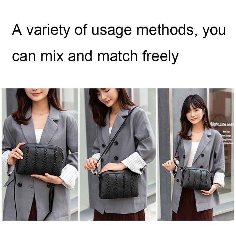 Multifunctional Double Layer Woven Handbag - Cable 8