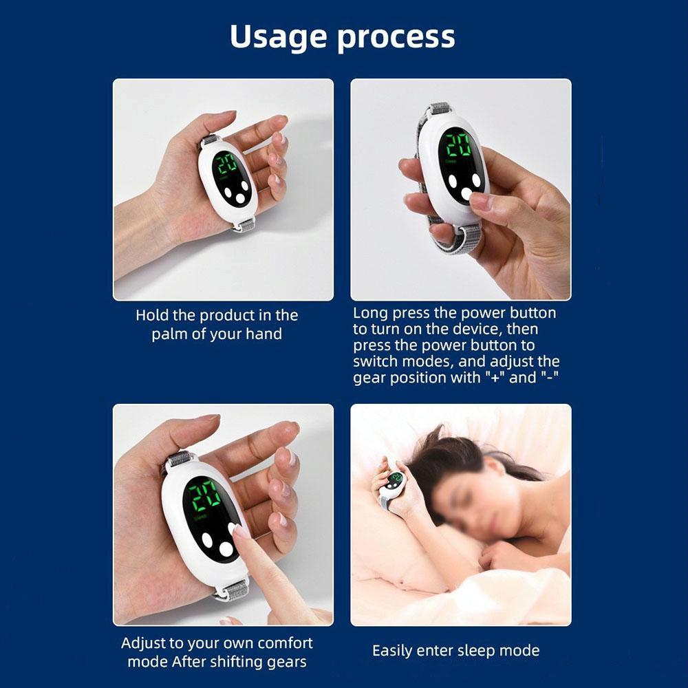 Smart Handheld Sleep Meter Ems Pulse Sleep Aid - Green 9