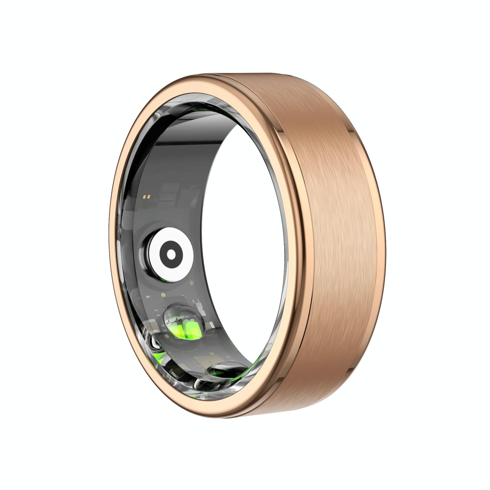 Smart Ring With Heart Rate Blood Oxygen Sleep & Sports Modes - Size 9 - Gold 13