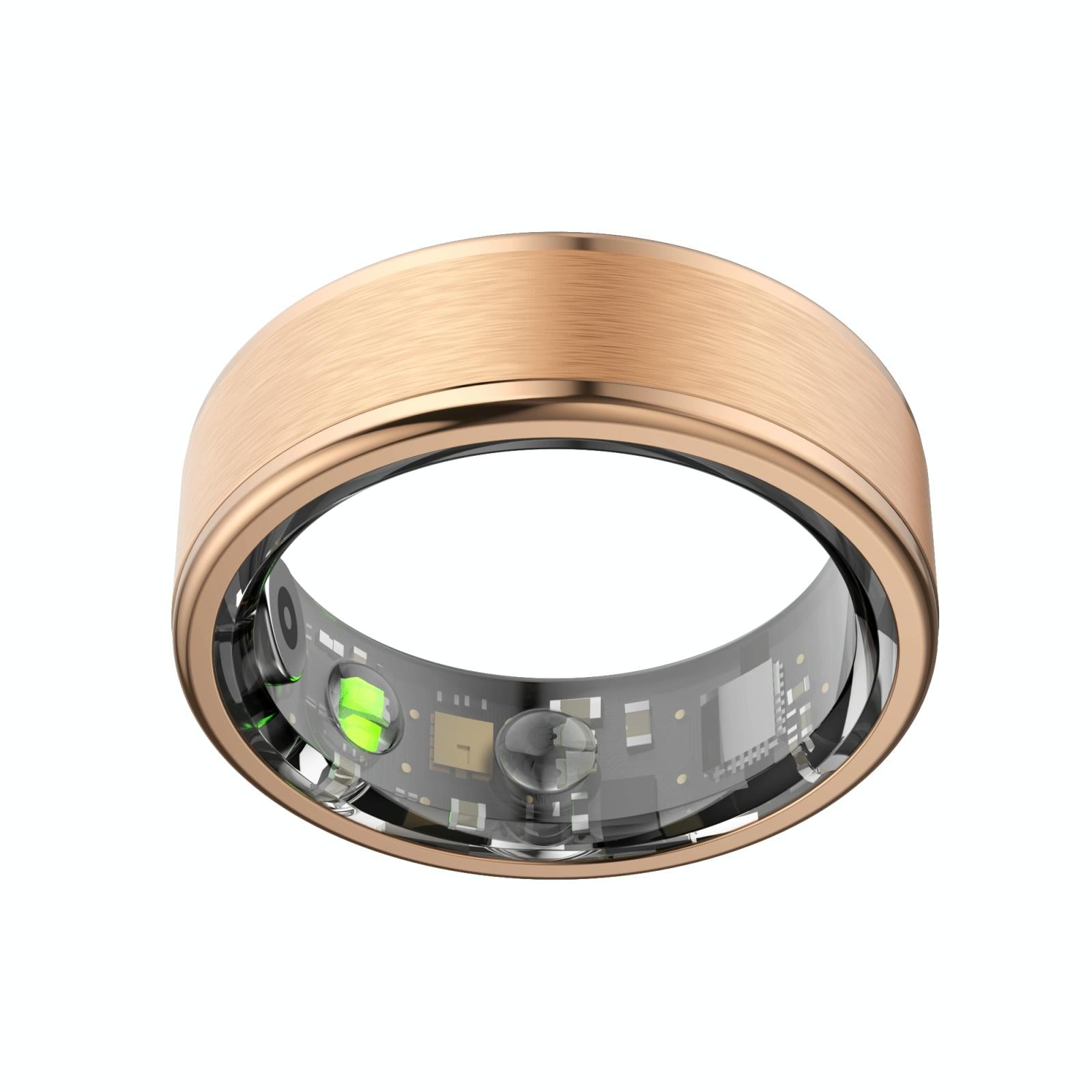 Smart Ring With Heart Rate Blood Oxygen Sleep & Sports Modes - Size 9 - Gold 14