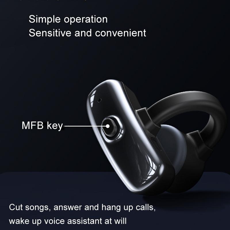 Wireless Bone Conduction Earphones - Openbuds Clip-on for Sports - White 5