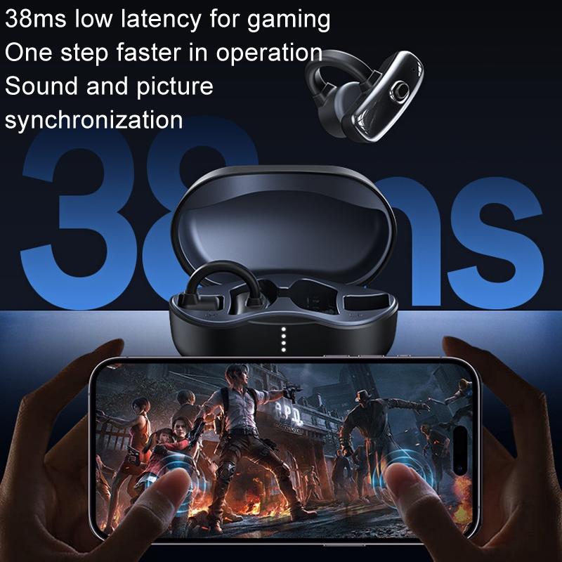 Wireless Bone Conduction Earphones - Openbuds Clip-on for Sports - White 8