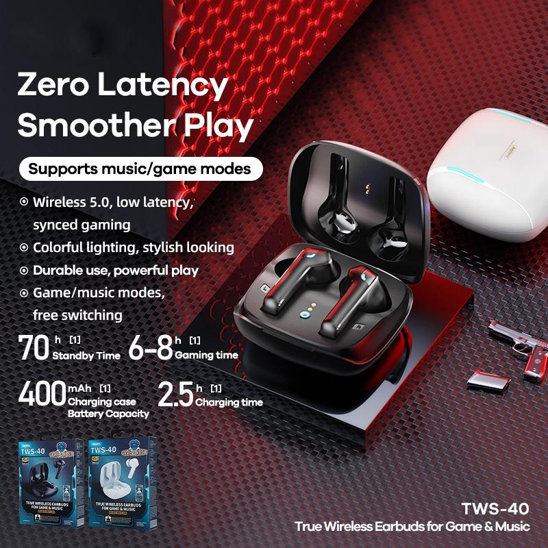 True Wireless Gaming Bluetooth Earbuds - Tws-40 - White 5