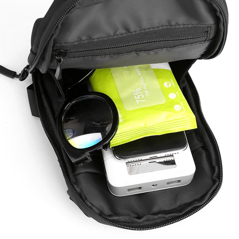 Simple Men Crossbody Bag Business Casual Shoulder Sling For Everyday Use - Grey 10