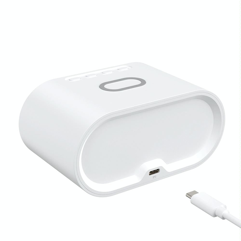 15W Wireless Charger With Mirror & Clock - White 6