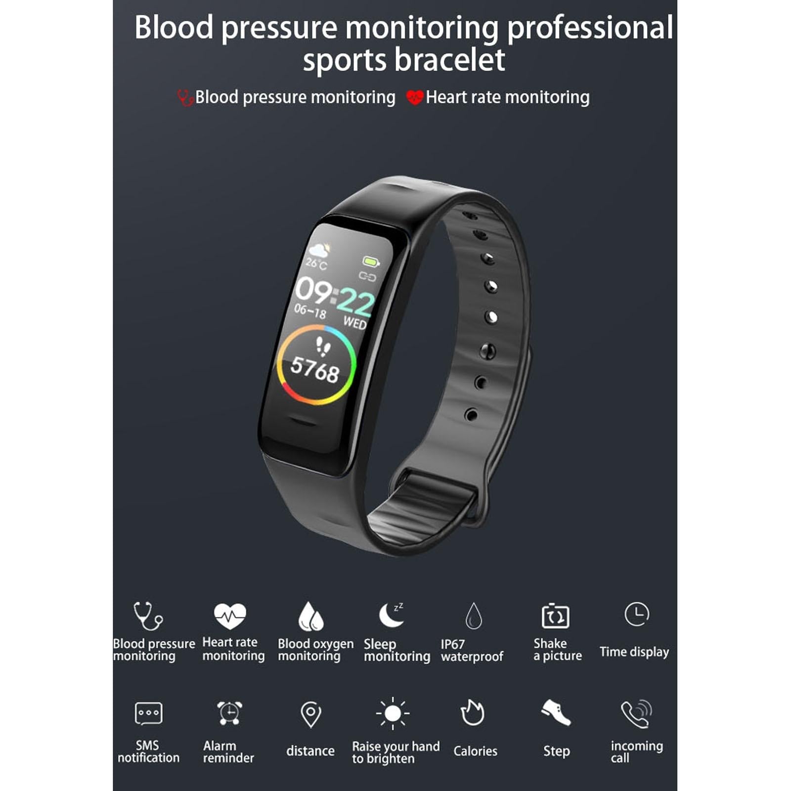 Waterproof Smart Bracelet With Colour Screen - Ip67 - Red 3