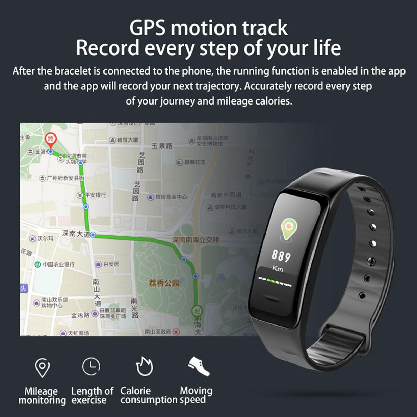 Waterproof Smart Bracelet With Colour Screen - Ip67 - Red 9