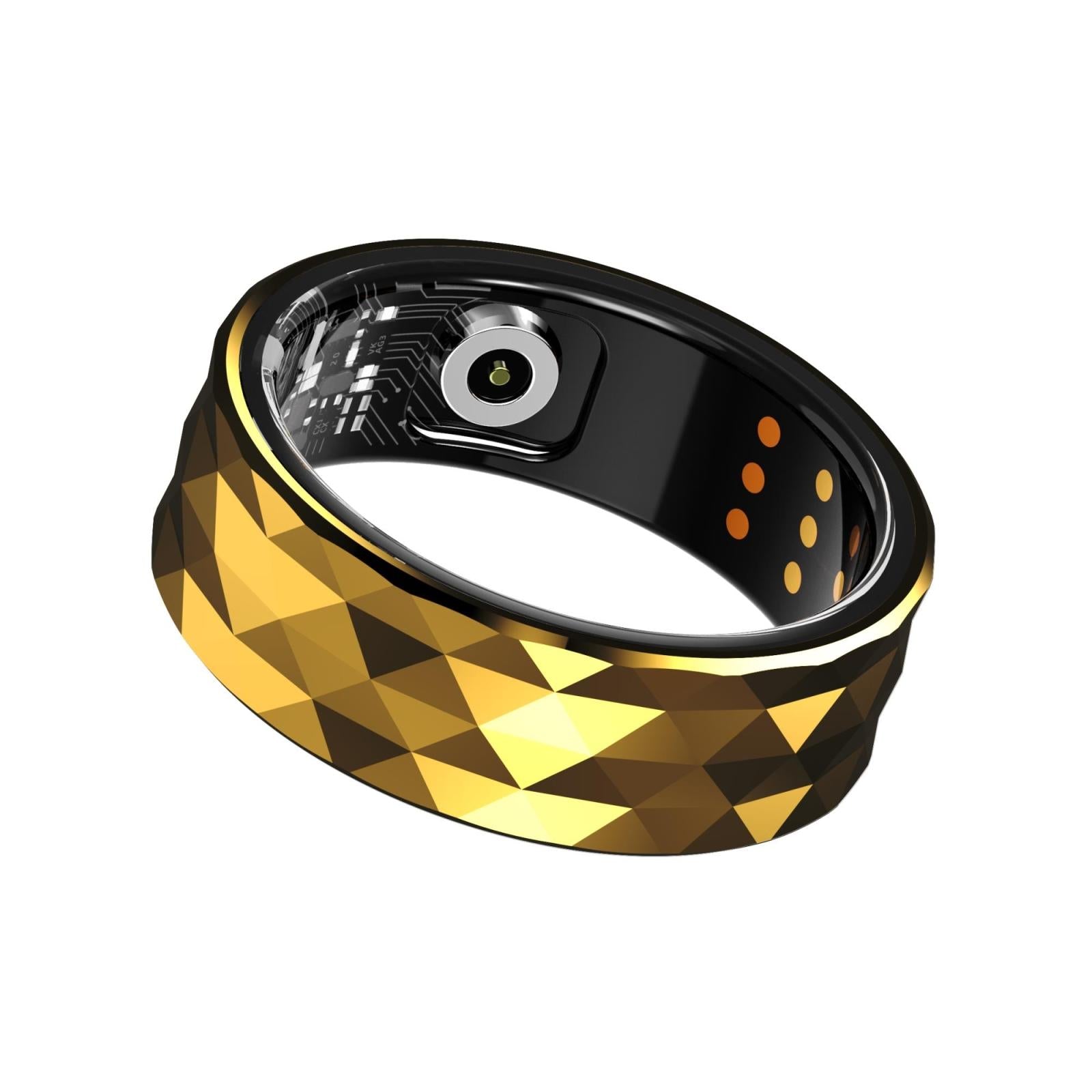 Smart Ring For Health Monitoring & Exercise - R12M Size 20 - Gold 12