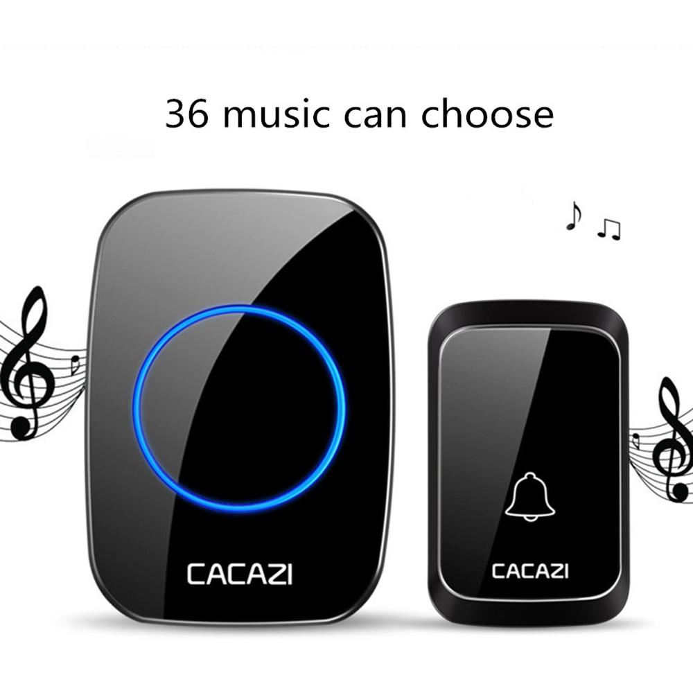 Wireless Waterproof Music Doorbell - 1 To 1 Battery Type - White 8