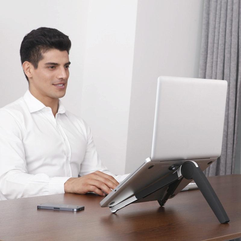 Portable Laptop and Tablet Stand - Foldable - White 11